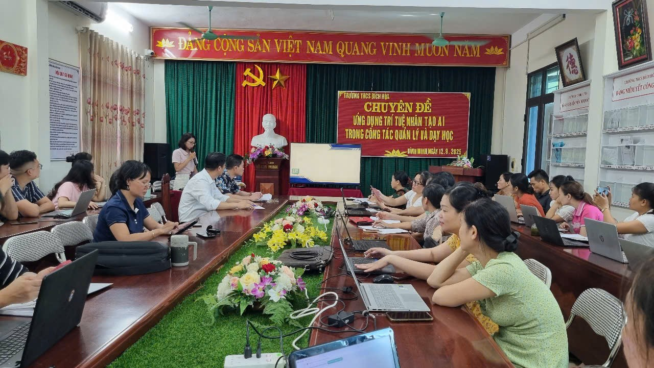 Trường THCS Bích Hòa tập huấn về ứng dụng AI trong giảng dạy